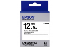 Epson LabelWorks LK-4WBN C53S654021 12mm x 9m, čierna tlač / biely podklad, originálna páska