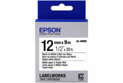 Epson LabelWorks LK-4WBB C53S654023 12mm x 9m, čierna tlač / biely podklad, matná, originálna páska