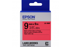 Epson LabelWorks LK-3RBP C53S653001 9mm x 9m, čierna tlač / pastelovo červený podklad, originálna páska