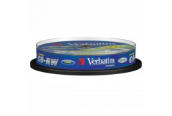 Verbatim CD-RW, 43480, SERL Scratch Resistant, 10-pack, 700MB, 12x, 80min., 12cm, bez možnosti potisku, cake box, pro archivaci da