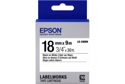 Epson LabelWorks LK-5WBN C53S655006 18mm x 9m, čierna tlač / biely podklad, originálna páska