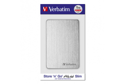 Verbatim externí pevný disk, Store,n,Go ALU Slim, 2.5", USB 3.0, 1TB, 53663, stříbrný