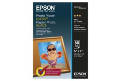 Epson Glossy Photo Paper, foto papír, lesklý, bílý, 13x18cm, 200 g/m2, 50 ks, C13S042545, inkou