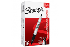 Sharpie S0811100, popisovač twin tip, čierny, 12ks, 0.5/0.9mm, permanentný