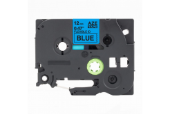 Kompatibilná páska s Brother TZ-FX531 / TZe-FX531,12mm x 8m, flexi, čierna tlač / modrý podklad