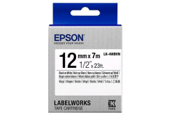 Epson LabelWorks LK-4WBVN C53S654041 12mm x 7m, čierna tlač / biely podklad, vinylová, originálna páska