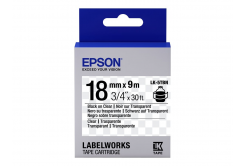 Epson LabelWorks LK-5TBN C53S655008 18mm x 9m, čierna tlač / priehľadný podklad, originálna páska