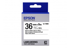 Epson LabelWorks LK-7WBN C53S657006 36mm x 9m, čierna tlač / biely podklad, originálna páska