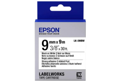 Epson LabelWorks LK-3WBW C53S653007 9mm x 9m, čierna tlač / biely podklad, silne priľnavá, originálna páska